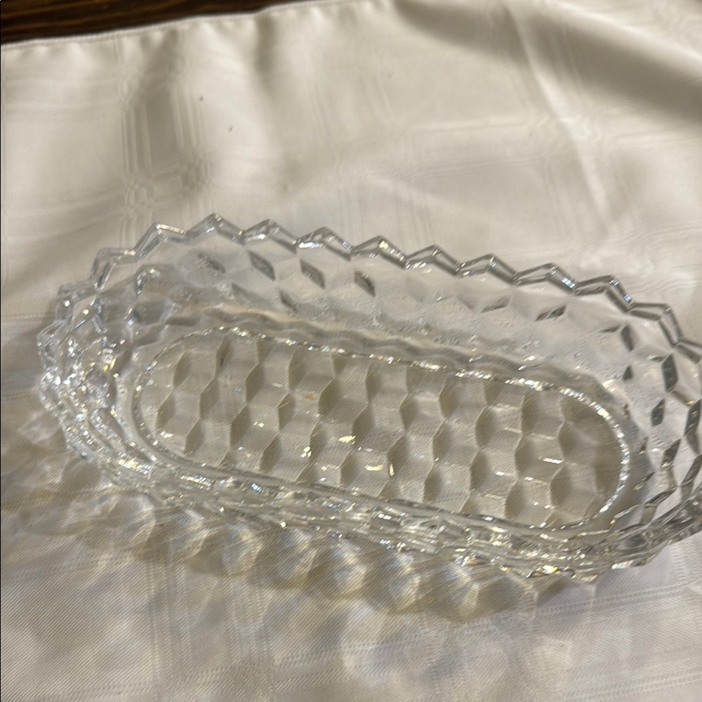 Crystal Clear Glass Serving Tray